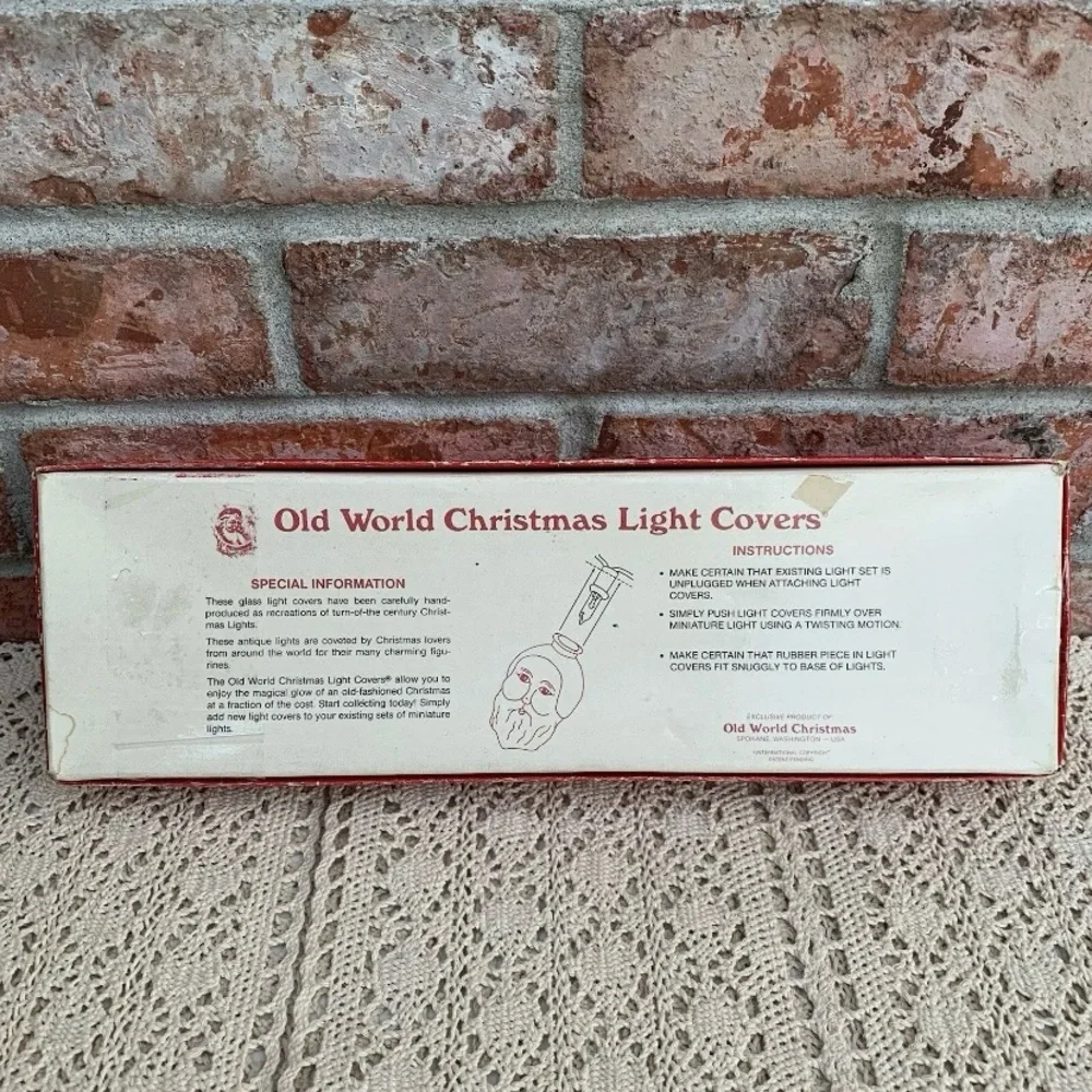 Vintage Old World Christmas Glass String Light Covers 1970s